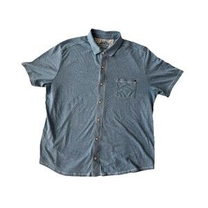 Tommy Bahama Island Zone Extra Soft Light Wash Blue Cotton Blend Button Down XL
